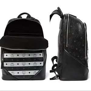 NWT MCM Large Leather Logo Backpack MCM Large Brandenburg Backpack in Visetos and Nappa Leather  main image 3
